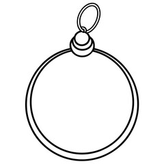Obraz premium Small Hoop with Charm line art vector