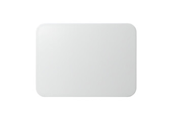 White rectangle with rounded corner isolated on transparent background