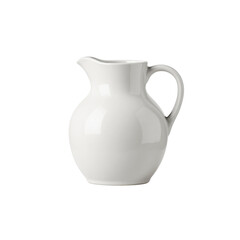 Elegant White Porcelain Creamer or Small Pitcher for Coffee or Tea Service