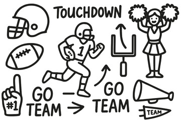 Exciting moments of football celebration with team spirit illustrations and cheering fans