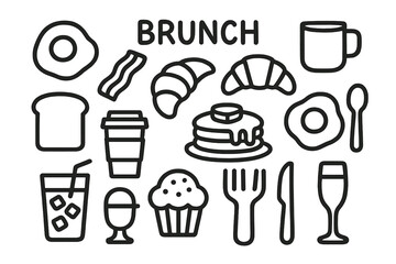 Brunch spread featuring various foods and drinks ideal for a weekend gathering or leisurely morning