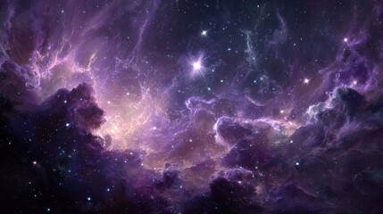 Fototapeta premium Stunning Cosmic Nebula with Vibrant Colors and Twinkling Stars in a Vast Universe Captured in Stunning Detail