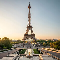 vertical shot of the beautiful Eiffel tower capture