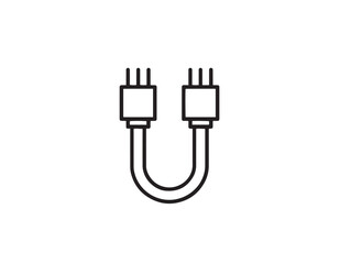 Stock Image Modern Connector And Cable Icon With Clean Art
