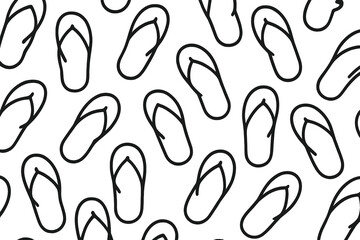 Flip flops arranged in a playful pattern on a white background showcasing a fun summer vibe ideal for beach outings