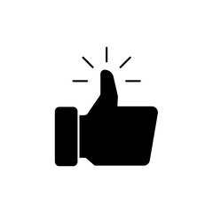 Icon a thumbs up, isolated against a clean background.