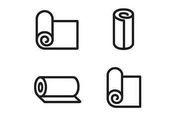 Various rolled materials displayed in a minimalist style suitable for design or architectural inspiration