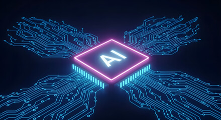 Digital Neural Network: A close-up perspective on a vibrant and dynamic circuit board, showcasing the interconnectedness of neural pathways and artificial intelligence within a technological