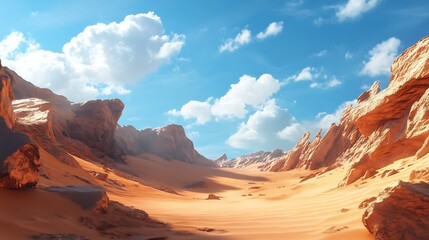 Naklejka premium Breathtaking view desert sand formations with mountains high resolution picture