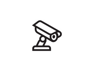 Surveillance CCTV Camera Illustration with Clean Minimal Design