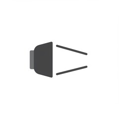 Grey Spotlight Icon on White Background