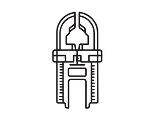 Modern Clamp Meter Vector Icon in Elegant Minimal Style