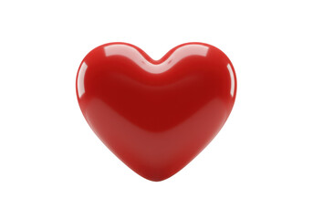 Obraz premium Red heart shape, isolated on transparent background