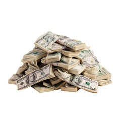 Big pile of US dollar notes png