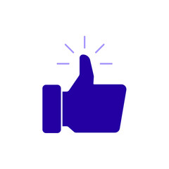 Obraz premium Icon a thumbs up, isolated against a clean background.