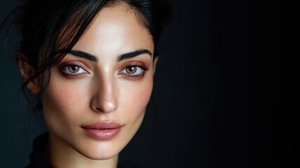 Obraz premium The concept of natural elegance and inner beauty. The portrait celebrates a woman's genuine and unenhanced beauty, symbolizing authenticity and self-acceptance.