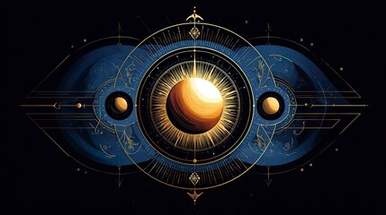 Ornate celestial graphic design