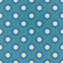 Seamless Blue and White Floral Design