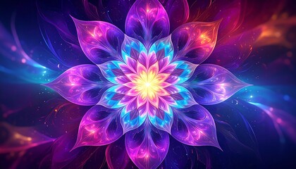 Abstract fractal flower design