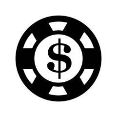 Casino Chip Dollar Sign