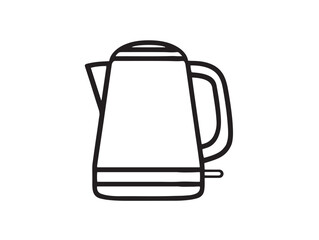 Sleek flat vector stock image featuring modern electric kettle artwork