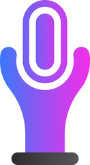 Gradient Microphone Icon, Podcast Mic Equipment For Audio Recording In Studio