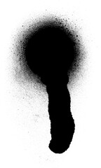 Black paint splatter isolated on a white background. Water splash silhouette vector texture overlay.