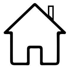 home icon on a white background