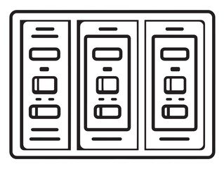 Simplified Electrical Switchboard Stock Image for Engineering Illustration Use