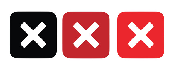 Fototapeta premium X Marks for Web and Mobile UI . Vector illustration 