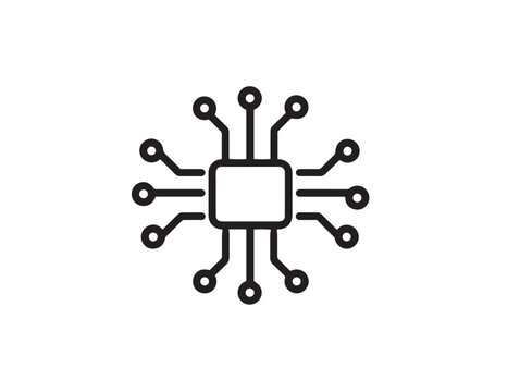 Clean Electronic Components Stock Image with Sleek Circuit Illustration Design