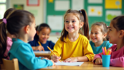 Fototapeta premium Joyful Learning in an Inclusive Classroom