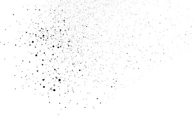 Black paint splatter isolated on a white background. Water splash silhouette vector texture overlay.