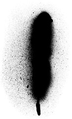 Black paint splatter isolated on a white background. Water splash silhouette vector texture overlay.