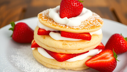 pancakes with strawberries