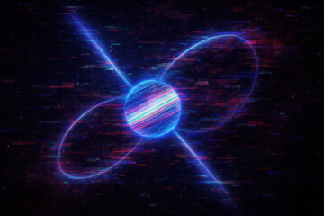 Obraz premium Pulsar in Space, Illustration