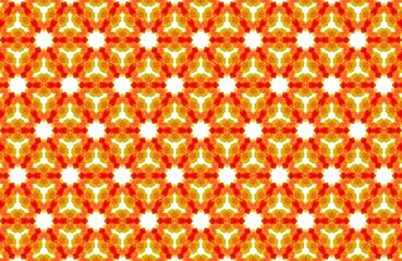 Vibrant Geometric Pattern Seamless Orange and Yellow Textile Design