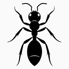 Forest Ant vector clean black silhouette design white background