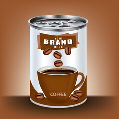 Design of coffee can packaging