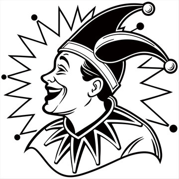 vector illustration of a man jocker 