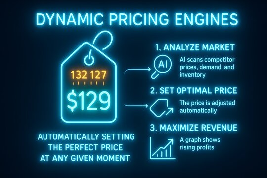 Dynamic Pricing Strategy and Algorithm Infographic for E-commerce Business