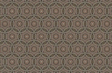 Delicate Floral Pattern Geometric Repeating Design for Wallpaper, Textiles, and Creative Backgrounds with Neutral Beige-Brown Hues