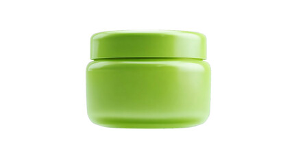 Luscious light green jar mockup for cosmetic cream or product packaging, shining bright for beauty and health brands seeking organic freshness