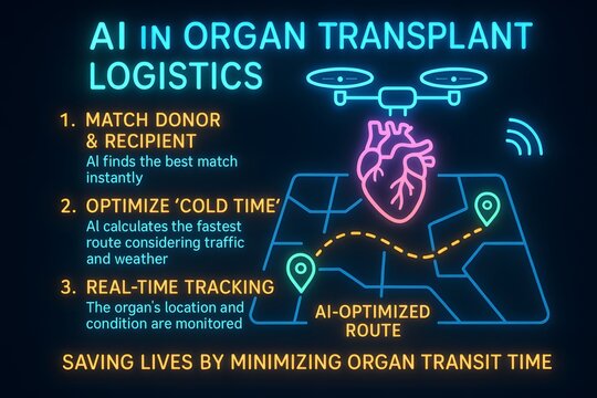 AI Driven Organ Transport Logistics with Cold Chain Monitoring for Medical Technology