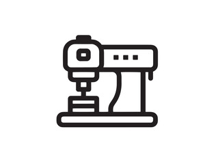 Stylish Ice Crusher Icon Featuring Minimal and Attractive Vector Lines