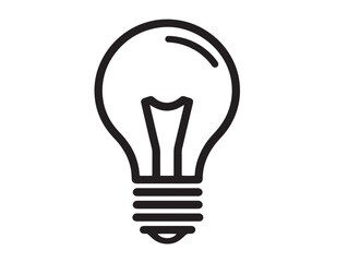 Creative Light Bulb Icon with Bright Clean Vector Illustration