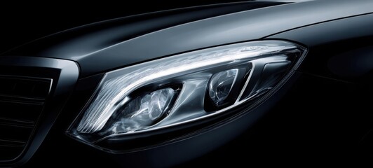 The luxurious automotive headlight design showcasing modern elegance and technology.