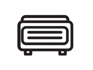 Minimalist energy inverter vector line art stock image