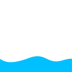 Fototapeta premium Light Blue Wave Border