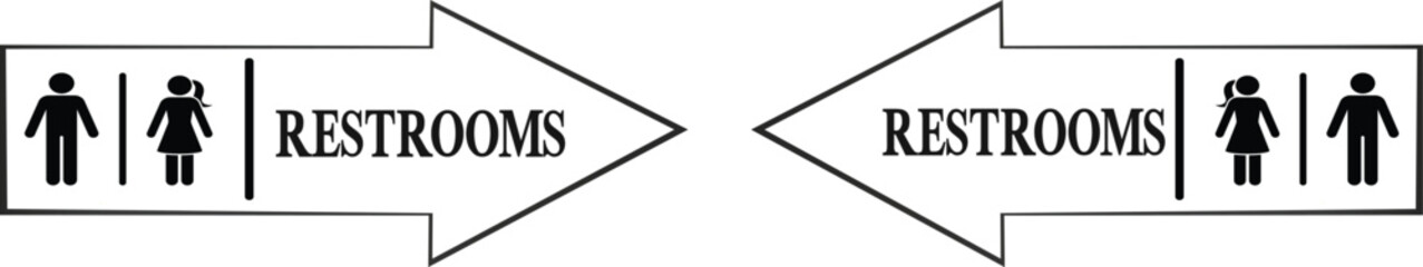 WC icon set. Toilet, restroom, man and woman, bathroom, disabled, dumpster, toilet paper, infant - stock vector.